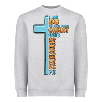 Heather Grey i can do all things through christ who strengthens Heavyweight Sweatshirt - MaliasSmallBusiness