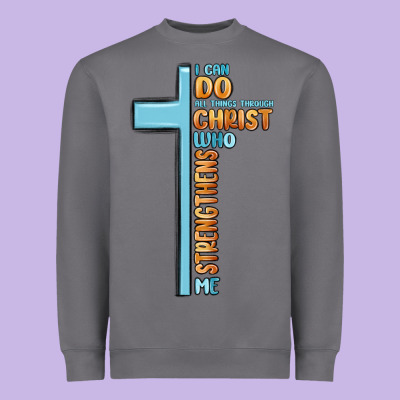 I Can Do All Things Through Christ Who Strengthens Heavyweight Sweatshirt Designed By Maliassmallbusiness