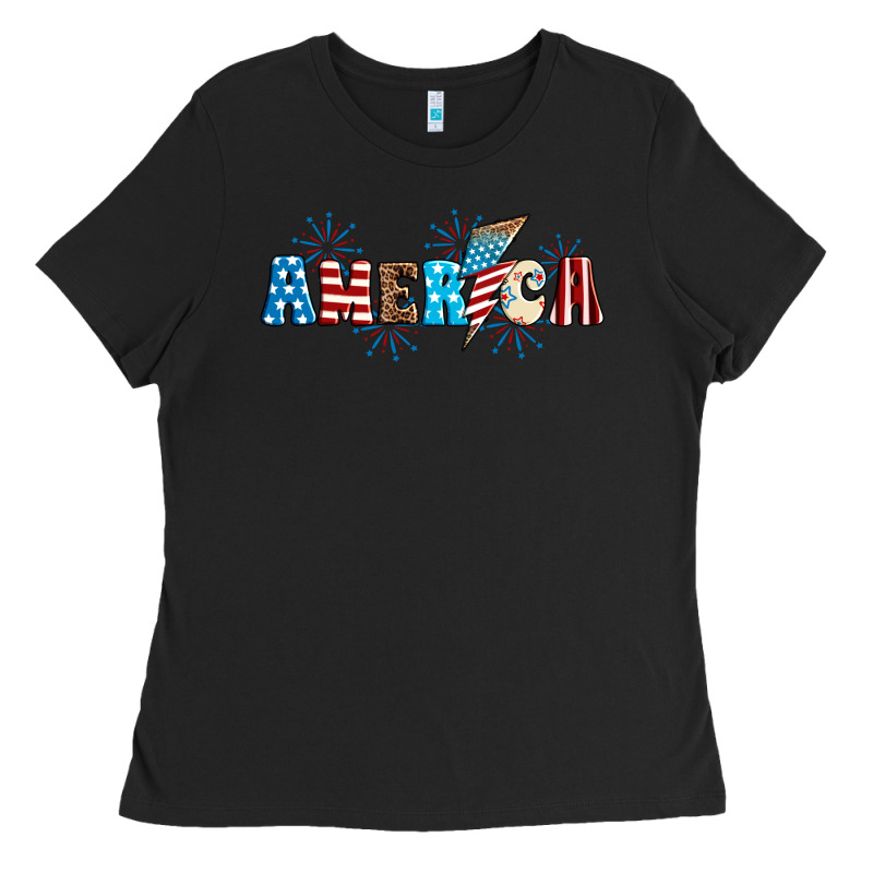 Lightning Bolt With America Ladies Tee by Neo Western | Teevron
