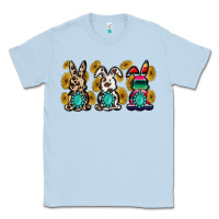 Dusty Blue western bunny Classic Tee - MaliasSmallBusiness