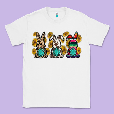Western Bunny Classic Tee Designed By Maliassmallbusiness