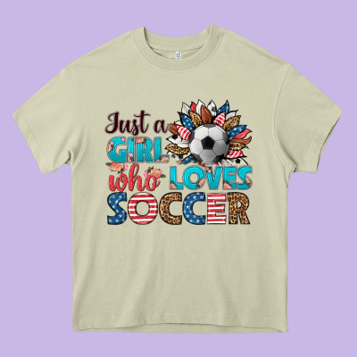 Just A Girl Who Loves Soccer Heavy Core Tee Designed By Hra Design Shop