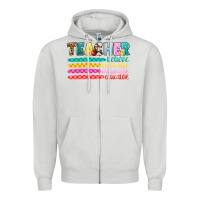 Dove Grey teacher believe Zipper Hoodie - Artiststas