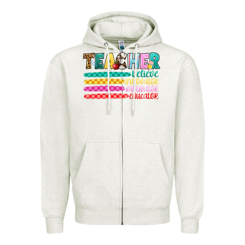 Teacher Believe Zipper Hoodie by Artiststas | Teevron