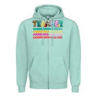 Seafoam teacher believe Zipper Hoodie - Artiststas