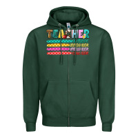 Sports Green teacher believe Zipper Hoodie - Artiststas