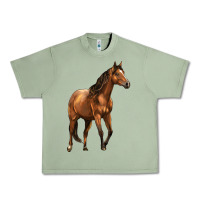 Oil Green Quarter Horse Urban Heavy Tee - LillyAllenDesigns
