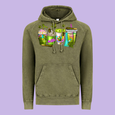 Coffee Cups Vintage Hoodie Designed By Nancycooperartshop