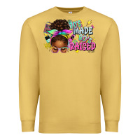 Antique Gold 70's made 80's raised afro messy bun Premium Sweatshirt - texasbilliewilder
