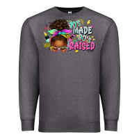 Charcoal Heather 70's made 80's raised afro messy bun Premium Sweatshirt - texasbilliewilder