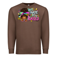 Chestnut 70's made 80's raised afro messy bun Premium Sweatshirt - texasbilliewilder