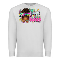 Dove Grey 70's made 80's raised afro messy bun Premium Sweatshirt - texasbilliewilder