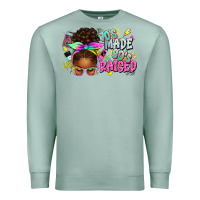 Seafoam 70's made 80's raised afro messy bun Premium Sweatshirt - texasbilliewilder