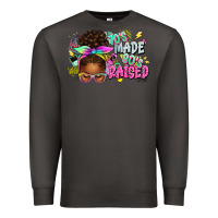 Smoke 70's made 80's raised afro messy bun Premium Sweatshirt - texasbilliewilder