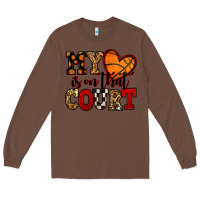 Chestnut my heart is on that court basketball red and black Long Sleeve Tee - NancyCooperArtShop