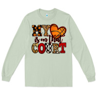 Matcha my heart is on that court basketball red and black Long Sleeve Tee - NancyCooperArtShop
