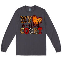 Smoke my heart is on that court basketball red and black Long Sleeve Tee - NancyCooperArtShop