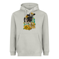 Moon Dust Sunflowers Cow Heavyweight Hoodie - texasbilliewilder