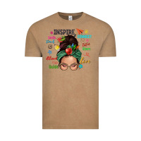 Vintage Coffee Teacher messy bun caucasian Vintage Tee - NancyCooperArtShop