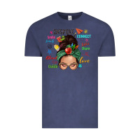 Vintage Denim Teacher messy bun caucasian Vintage Tee - NancyCooperArtShop