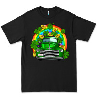 Black st patricks shamrock gold rainbow truck Premium Tee - FaDigitalArtStudio