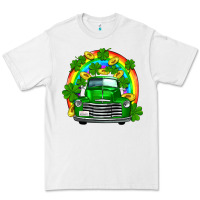 White st patricks shamrock gold rainbow truck Premium Tee - FaDigitalArtStudio
