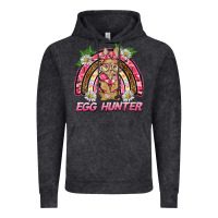 Vintage Black easter pink camouflage egg hunter  bunny rainbow Vintage Hoodie - BarkalooDesign