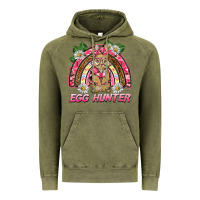 Vintage Olive easter pink camouflage egg hunter  bunny rainbow Vintage Hoodie - BarkalooDesign