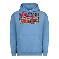 Pigment Pebble Blue Warriors wear pink Urban Hoodie - FaDigitalArtStudio