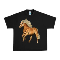 Black Haflinger Horse Urban Heavy Tee - LillyAllenDesigns