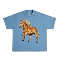 Pebble Blue Haflinger Horse Urban Heavy Tee - LillyAllenDesigns