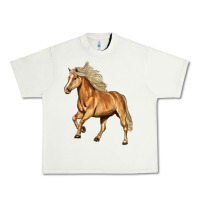 Pistachio Haflinger Horse Urban Heavy Tee - LillyAllenDesigns