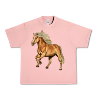 Salmon Haflinger Horse Urban Heavy Tee - LillyAllenDesigns