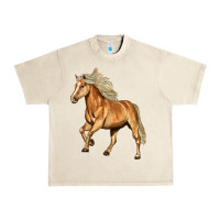 Sandshell Haflinger Horse Urban Heavy Tee - LillyAllenDesigns