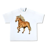White Haflinger Horse Urban Heavy Tee - LillyAllenDesigns