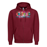 Burgundy unafraid i know who holds tomorrow Zipper Hoodie - Artiststas