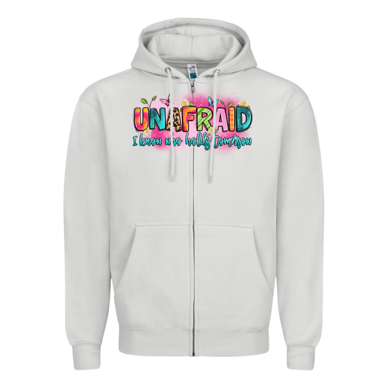 Unafraid I Know Who Holds Tomorrow Zipper Hoodie by Artiststas | Teevron