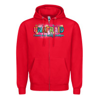 Red unafraid i know who holds tomorrow Zipper Hoodie - Artiststas