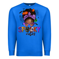 True Royal Spooky vibes afro messy bun Premium Sweatshirt - NancyCooperArtShop