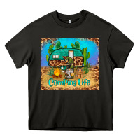 Asphalt camping life tumbler Heavy Core Tee - BarkalooDesign