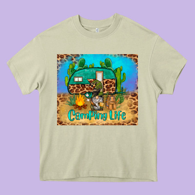 Camping Life Tumbler Heavy Core Tee Designed By Barkaloodesign