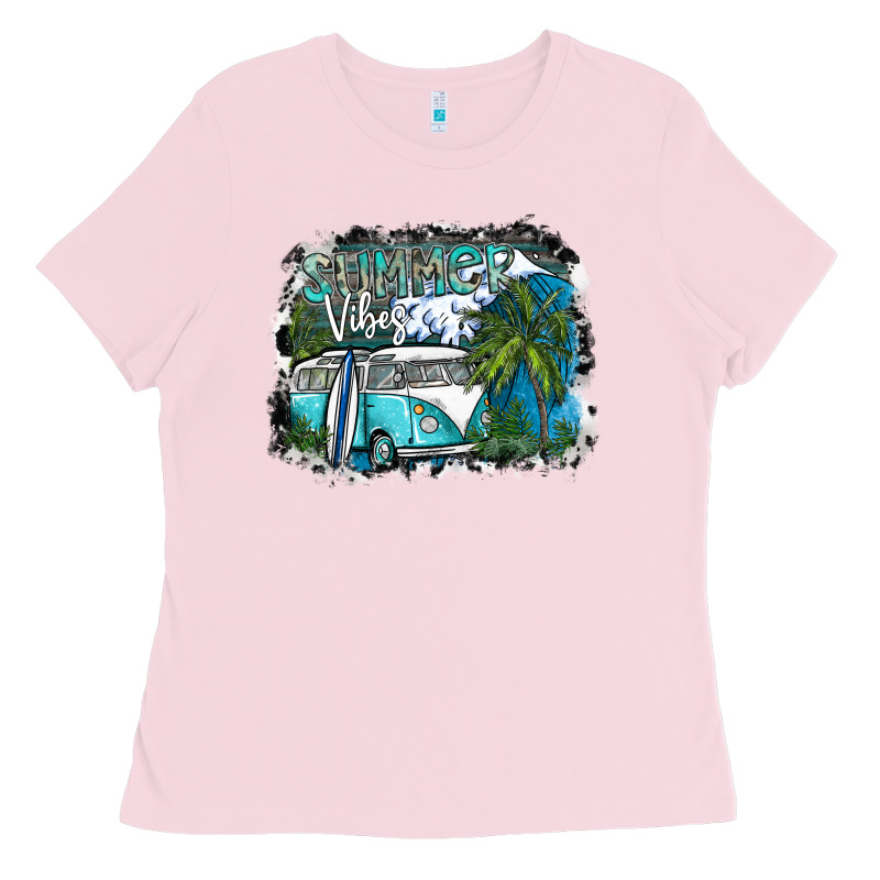 Summer Vibes Ladies Tee by SublimationCraftShop | Teevron