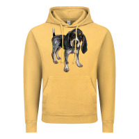 Vintage Mustard bluetick coonhound Vintage Hoodie - LillyAllenDesigns