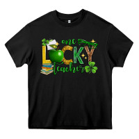 Black St. Patrick's Day one lucky teacher Heavy Core Tee - Neo Western