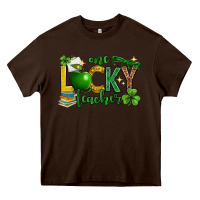 Chocolate Brown St. Patrick's Day one lucky teacher Heavy Core Tee - Neo Western