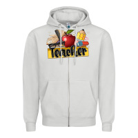 Dove Grey teacher Zipper Hoodie - Artiststas