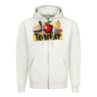 Oatmeal Heather teacher Zipper Hoodie - Artiststas