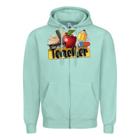 Seafoam teacher Zipper Hoodie - Artiststas