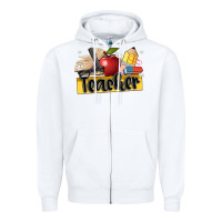 White teacher Zipper Hoodie - Artiststas