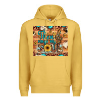 Antique Gold then sings my soul treble clef Premium Hoodie - JahusDesignShop